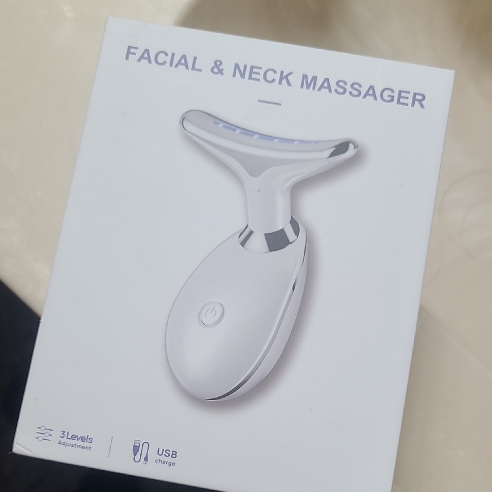 Opened, Never Used Facial & Neck Massager with USB Charge